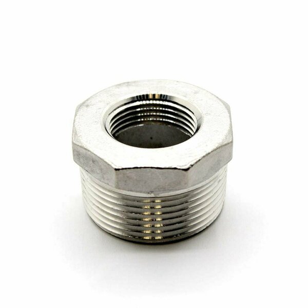 Thrifco Plumbing 1-1/2 X 1-1/4 Hex Bushing Stainless Steel, Bulk 8918071